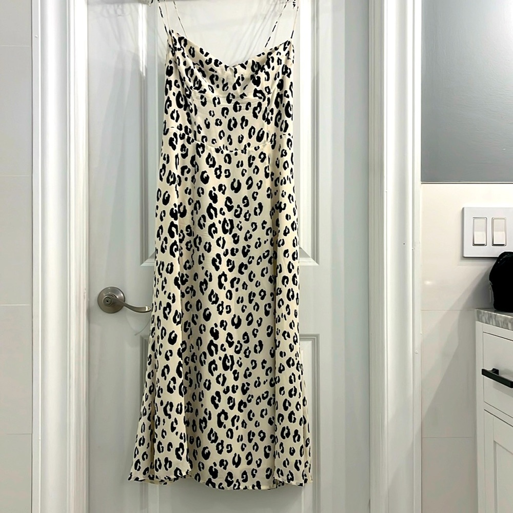 REFORMATION midi dress animal print